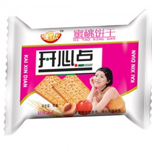 宝杰开心点蜜桃饼韧性饼干散装称重