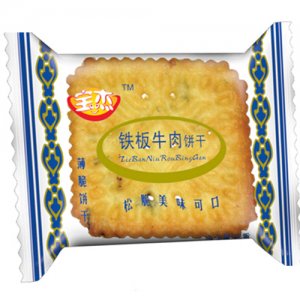 宝杰铁板牛肉饼干散装称重