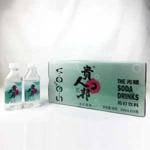 共品乐贵人邦无糖苏打饮料350mlX24