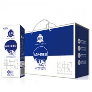 三元A2-β酪蛋白全脂纯牛奶250mlx12盒箱装