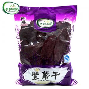 天和永润紫薯片连城地瓜干农家原味番薯干零食2.5kgx5包每箱