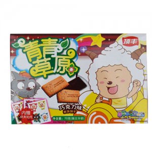 頂丰喜洋洋青青草原巧克力味70g饼干