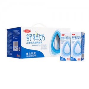 三元低乳糖牛奶舒释奶箱装