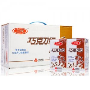 三元巧克力牛奶250mlx24盒箱装