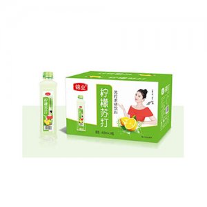 锦业柠檬苏打果味饮料400ml×24瓶