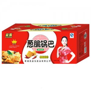 益泓葱脆锅巴台式风味箱装