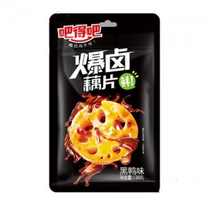 吧得吧爆卤藕片黑鸭味30克