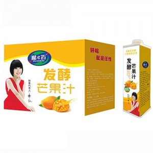 酷e百发酵芒果汁方瓶1Lx8瓶