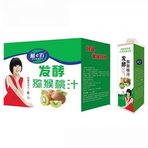 酷e百发酵猕猴桃汁方瓶1Lx8瓶