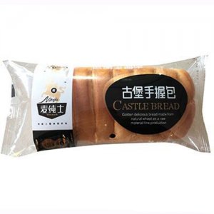 麦纯士古堡手握包芝麻味面包称重