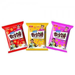 想吧益智数字饼干牛奶味散称