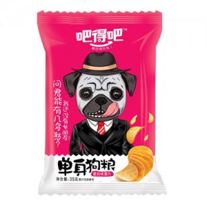 吧得吧单身狗粮番茄味薯片35克