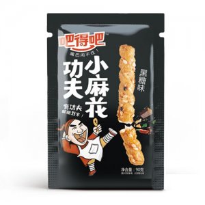 吧得吧功夫小麻花黑糖味90克