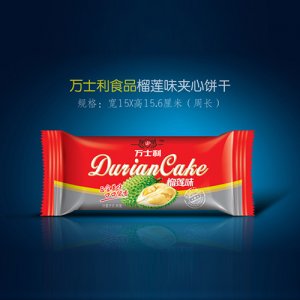 万士利榴莲夹心饼干