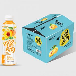 浩明有果有肉黄桃果粒果汁500mlx15