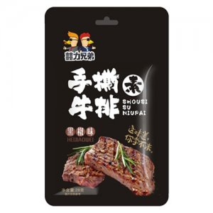 囍力兄弟手撕牛排黑椒味28g