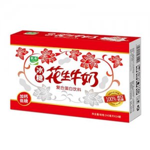 乐牛冰糖花生牛奶复合蛋白饮料240mlx24罐