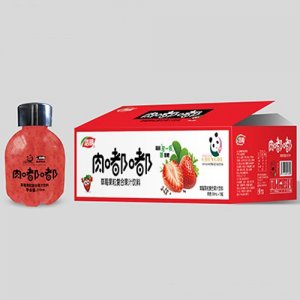 浩明肉嘟嘟草莓果粒复合果汁500mlx15