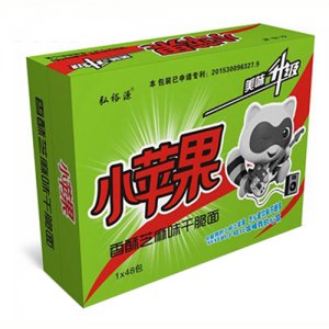 弘裕源小苹果泡椒凤爪味干脆面1x48包绿