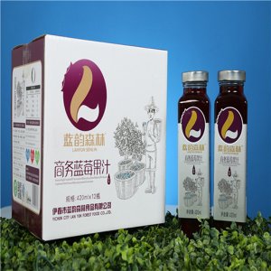 蓝韵森林商务蓝莓果汁420ml12瓶