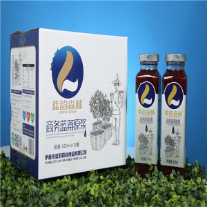 蓝韵森林商务蓝莓原浆420ml12瓶