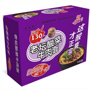 利达多老坛酸菜牛肉面1x24包箱装
