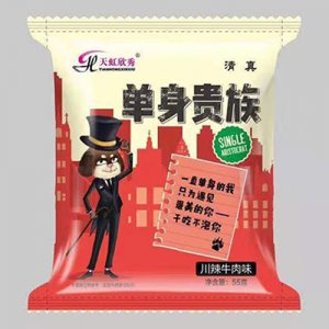 天虹欣秀单身贵族川辣牛肉味干吃面干脆面55克