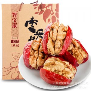 智宝康红枣夹核桃仁1500g