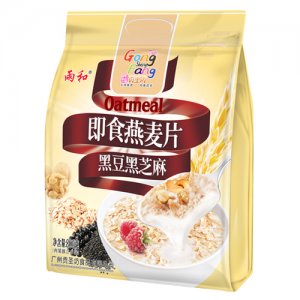 雨和黑豆黑芝麻即食燕麦片袋装800g