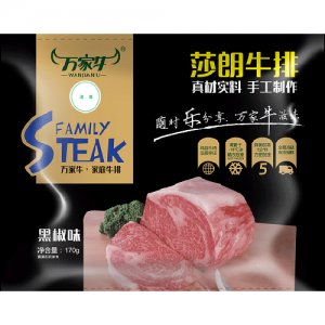 万家牛莎朗牛排170g