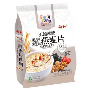 雨和无糖黑豆黑芝麻燕麦片袋装600g