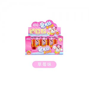 韩仔魔发丝果Q糖草莓味糖果盒装