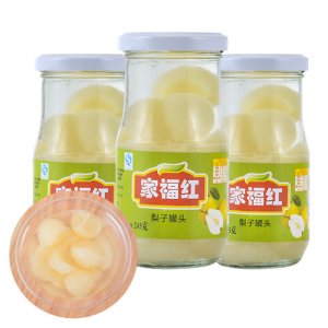 家福红水果罐头梨子罐头