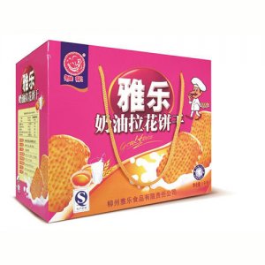 雅乐奶油拉花饼干1kg箱装