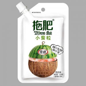 佳达拖肥小果粒(西瓜味)椰果饮料118g