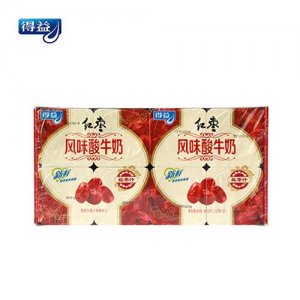 得益八连杯风味酸牛奶红枣味盒装