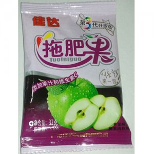 佳达拖肥果(苹果味)椰果味饮料