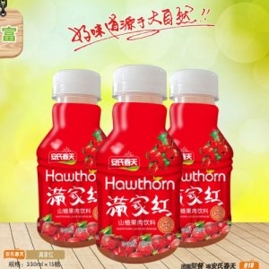 安氏春天满家红山楂果肉饮料330ml