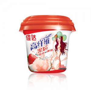 佳达高纤维果粒杯草莓味