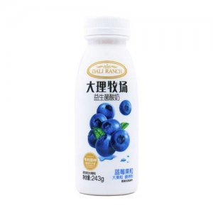 大理牧场蓝莓果粒益生菌酸奶243g