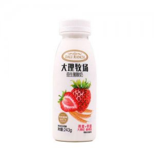 大理牧场益生菌酸奶燕麦草莓味243g