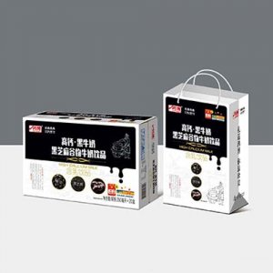 鸿博高钙黑牛奶黑芝麻谷物牛奶饮品250ml×20盒
