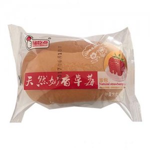 铭吃点天然奶香草莓面包