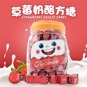 肯帝草莓味奶酪方糖罐装