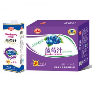 恬润蓝莓汁纸盒装