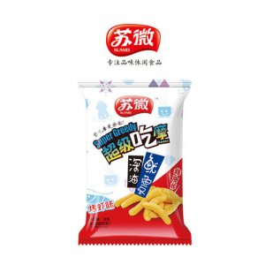 苏微超级吃摩深海鱿鱼条烤虾味