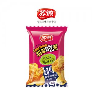 苏微超级吃摩吮指鸡味块麦香鸡块味