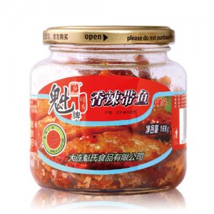 魁牌香辣带鱼罐头168g