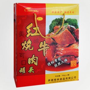 格林红烧牛肉罐头760g