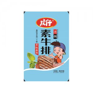 庆仔手撕素牛排黑椒麻辣味